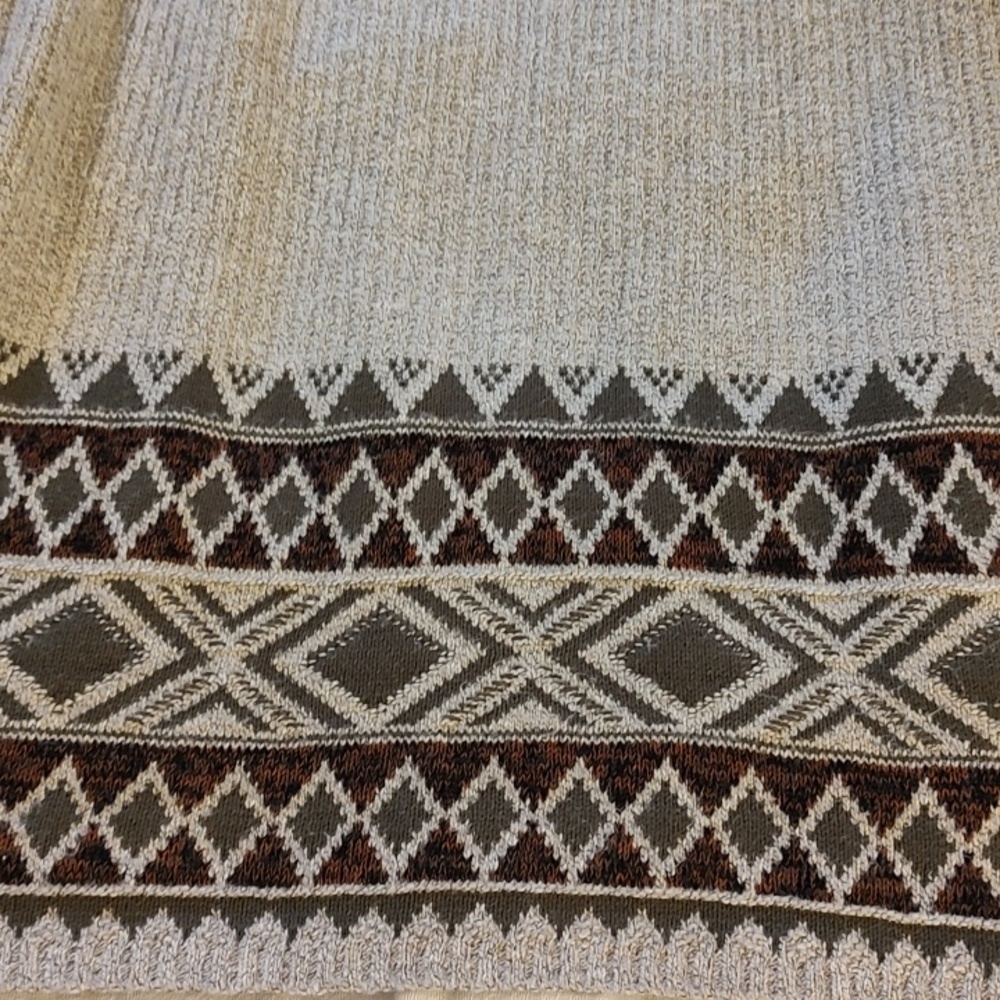 Lucky Brand Taupe, Brown & Cream Striped Knit Cardigan - Picture 6 of 6